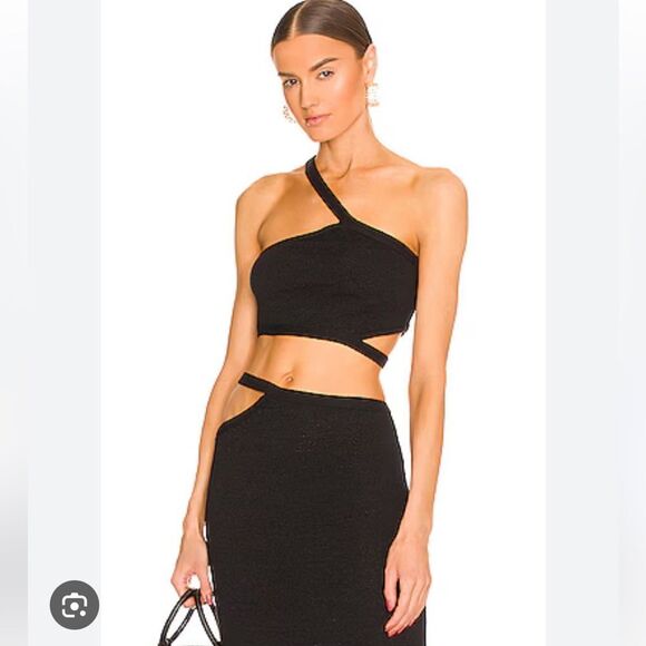 NWT Cult Gaia SAMIRA KNIT SKIRT & SANURA
KNIT TOP SET - BLACK Large Revolve - Picture 6 of 8